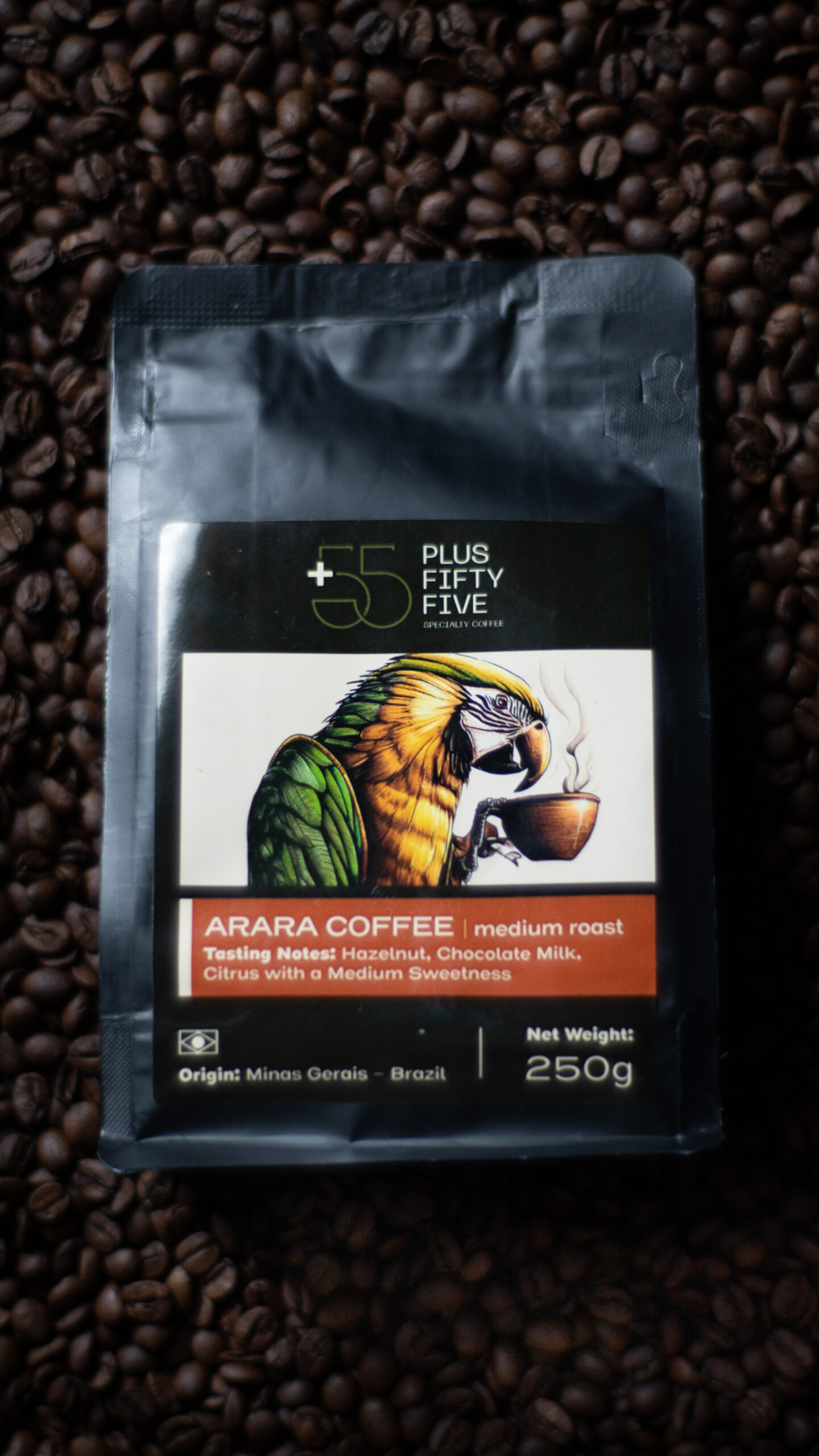 Brazilian Coffee Beans, Plusfiftyfive