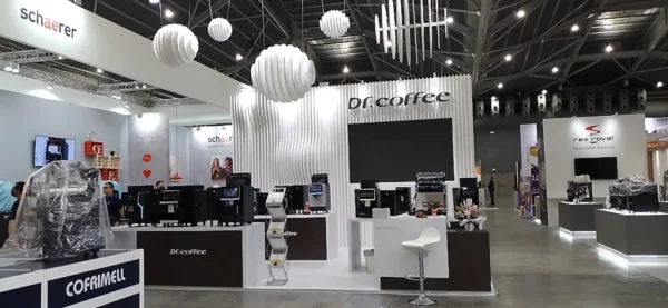 Dr. Coffee stand at a Coffee Machine fair.